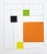 Gottfried Honegger, Composition 4 3D Squares (Orange, Green, Black, Yellow), 2015, Silkscreen For Sale