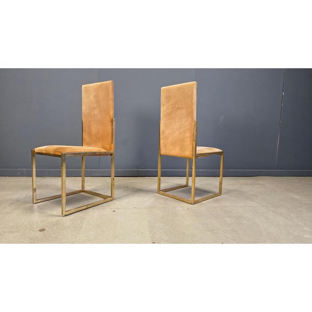 Hollywood Regency Brass Dining Chairs by Belgochrom, 1970s, Set of 6 For Sale - Image 3 of 17