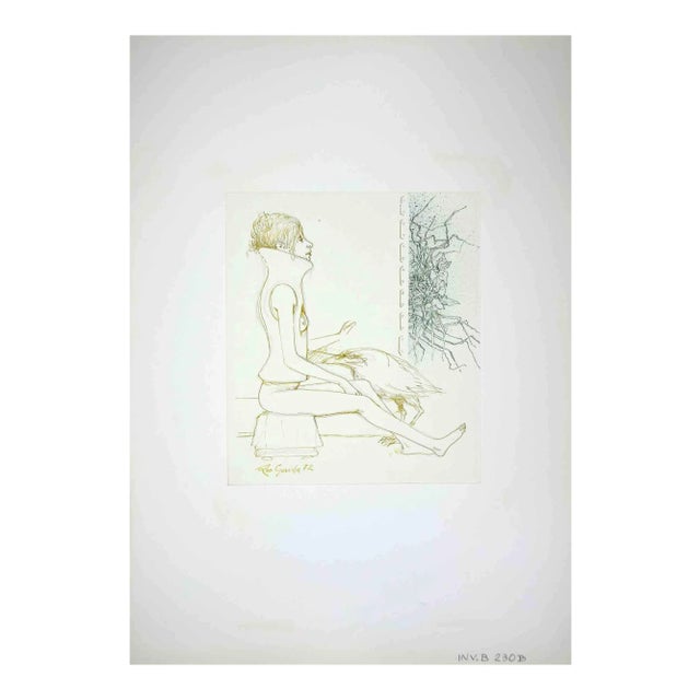 Leo Guide, Woman, Drawing, 1972 For Sale