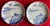Pair antique 19th century Japanese Meiji blue & white porcelain plates decorated with a cottage and figure in a landscape....