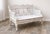 French Provincial French Country Settee With Cane Accent & Rush Seat For Sale - Image 3 of 14