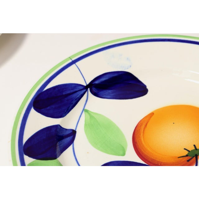 Ceramic Set of Nine Vintage Italian "Orange" Fruit Motif Plates by Richard Ginori For Sale - Image 7 of 18