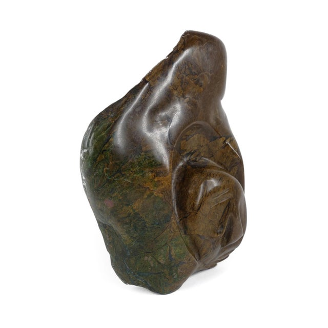 African Early 20th Century Shona Verdite "Face of Thinker" For Sale - Image 3 of 5