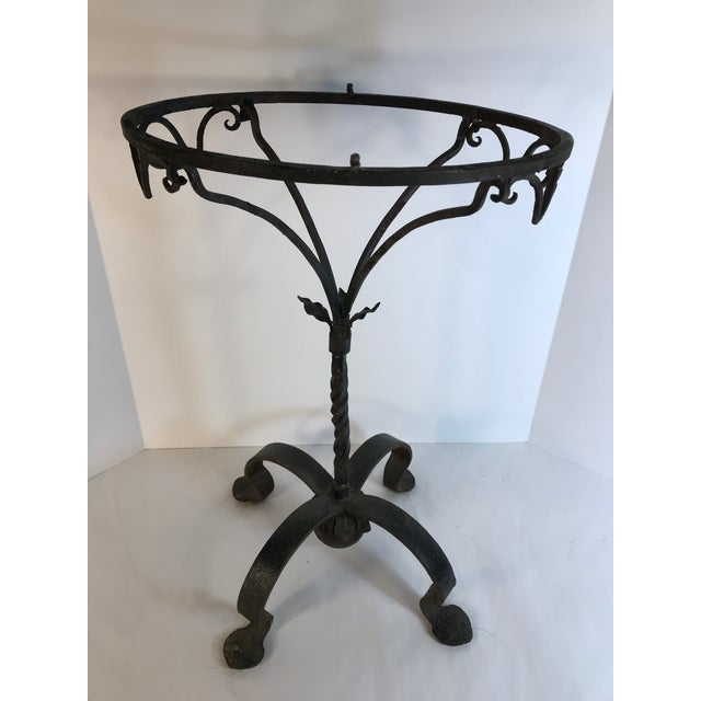 Victorian Wrought Iron Black Marble Side Table Chairish