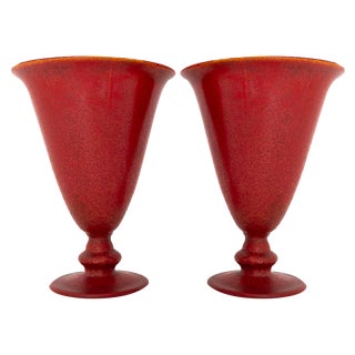 Ceramic Cup Vases by Guido Andlovitz for Lavenia, Italy, 1960s, Set of 2 For Sale