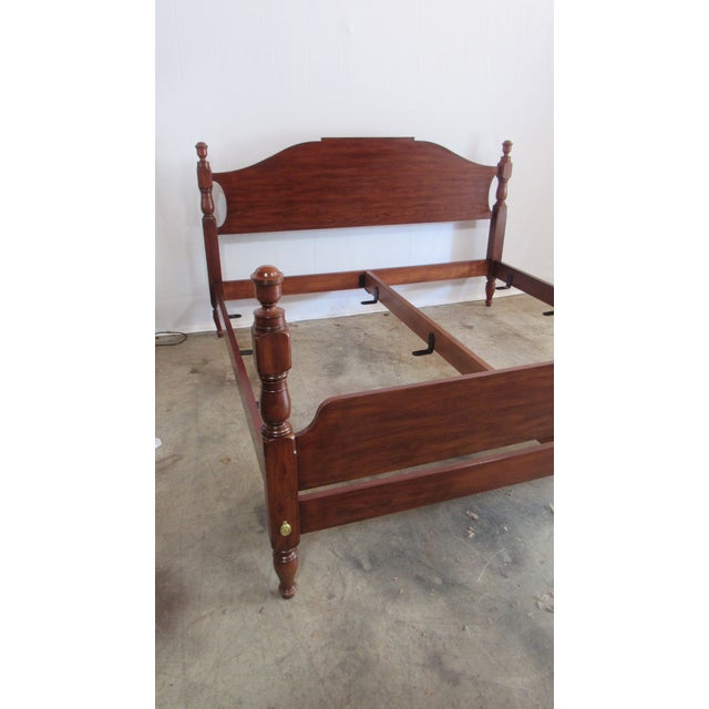 Traditional 1980s Henkel Harris Cherry Poster Rare King Size Bed For Sale - Image 3 of 9