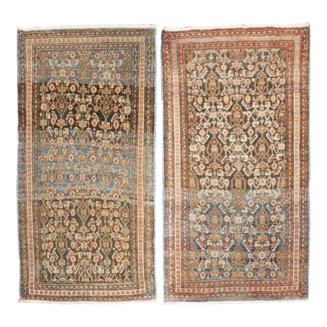 Antique Zabihi Collection Persian Senneh Small Rugs - 1'10" x 3'2" For Sale