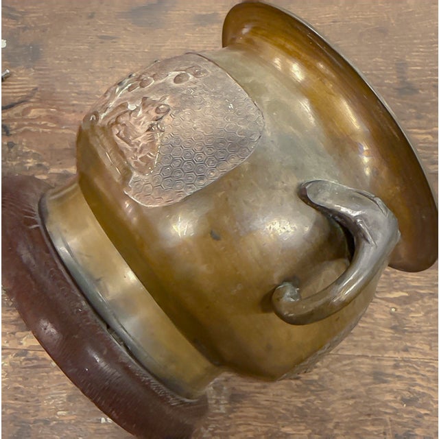 Wood Japanese Showa Period Bronze Planter For Sale - Image 7 of 12