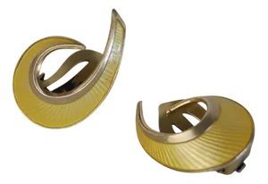 Mid-Century Sterling Silver and Enamel Ear Clips by Hans Myhre, 1950s, Set of 2