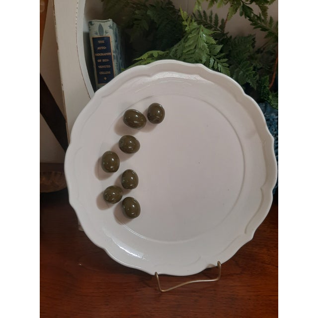 Vintage Tromp l'Oeil Olive Plate For Sale - Image 9 of 9