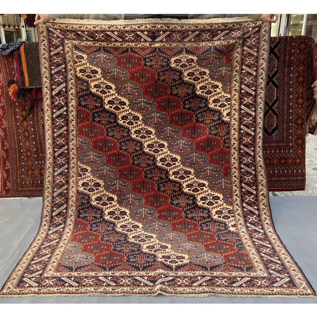 Tribal Caucasian Shirvan All-Over Blossom Lattice Tribal Rug - 6'8" X 5'4" For Sale - Image 3 of 13