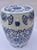 Mid 20th Century Ceramic Asian Garden Seat in Blue and White Floral Motifs For Sale - Image 5 of 12