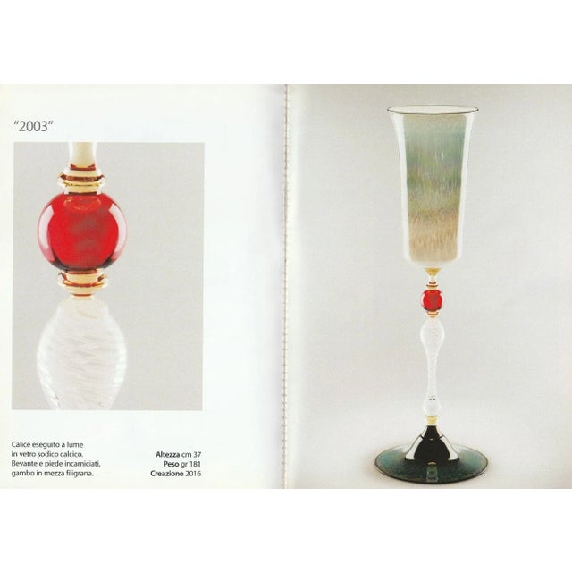 One-Of-One Murano Glass Chalice by Balbi For Sale - Image 9 of 9
