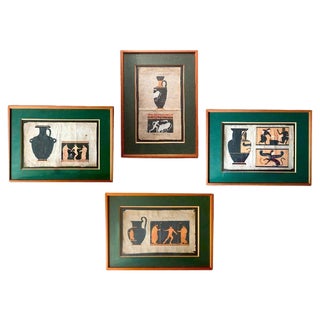 Studies of Archaeological Greek Vases, 18th Century, Drawings, Framed, Set of 4 For Sale