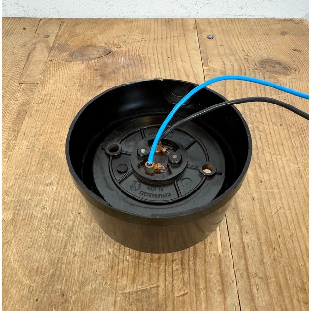 Brown Vintage Brown Bakelite Wall or Ceiling Light with Milk Glass, 1960s For Sale - Image 8 of 10