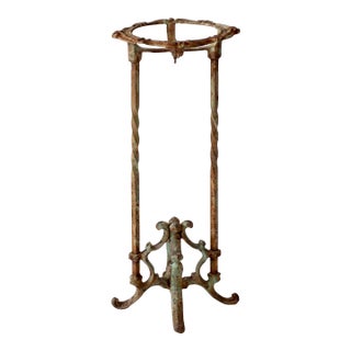 Antique Victorian Iron Plant Stand For Sale
