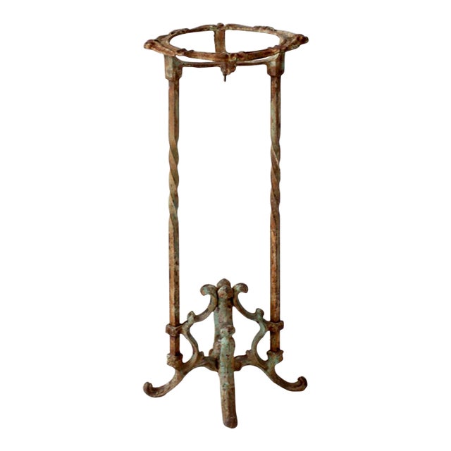 Antique Victorian Iron Plant Stand For Sale