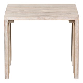 Paradiso Outdoor Teak Natural Look End Table For Sale