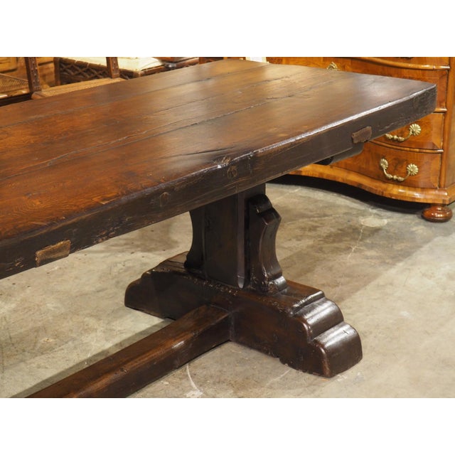 A Robust 19th Century Heavy Oak Monastery Style Dining Table From France For Sale - Image 16 of 18