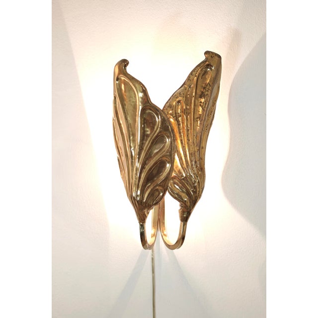 Brass Wall Lamps by Tommaso Barbi for G&G Studio, Italy, 1960s, Set of 2 For Sale - Image 4 of 16