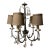 French Vintage 5 Arm Chandelier With Glass Orb Drops For Sale
