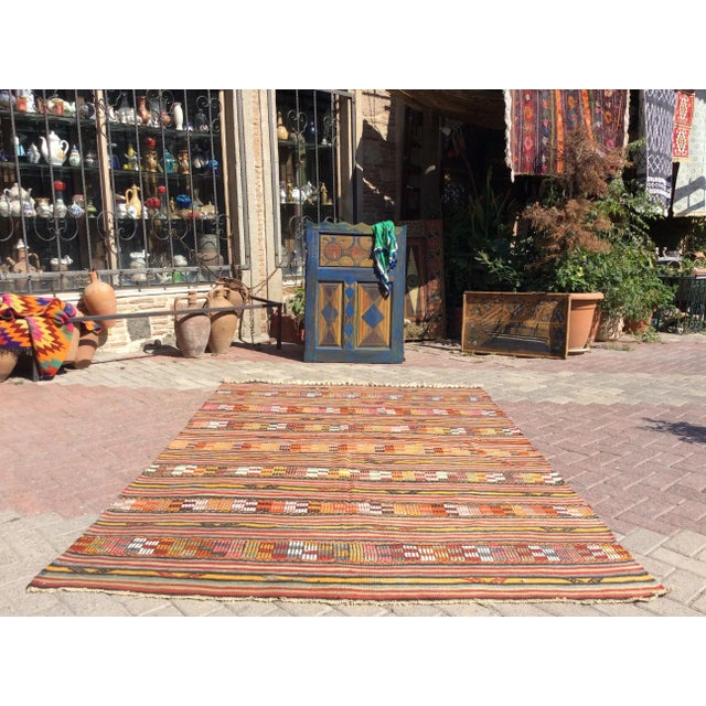 Tribal Kilim Rug - 67" X 101" For Sale - Image 4 of 12