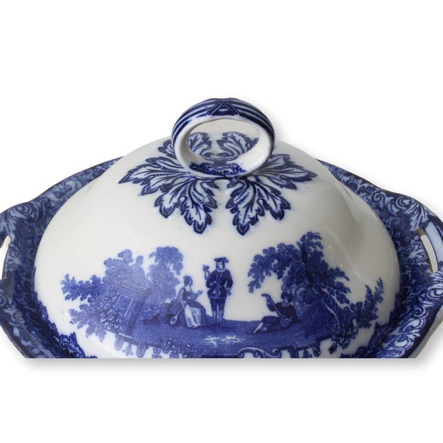 Ceramic 1920s Doulton Watteau Covered Dish For Sale - Image 7 of 9