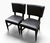 Very nice dark brown leather "Harry" dining chairs by Christian Liaigre. These chairs were introduced in 2016 and feature...