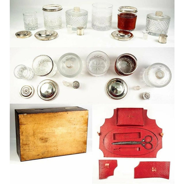 Early 19th Century 1817 Antique French Palais Royal Nécessaire De Voyage, Sterling Vanity Set For Sale - Image 9 of 11