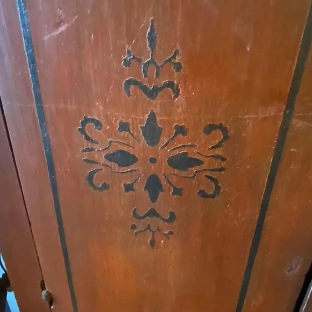 French 1750s Louis XV Hand-Painted Fir Wood Rustic Sicilian Trumeau For Sale - Image 3 of 13
