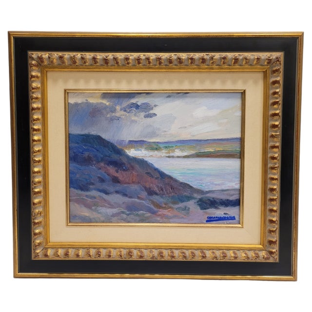Damián Segarra Codina, Fluvial Landscape, 20th Century, Oil on Board For Sale
