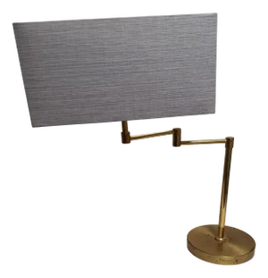 Vintage Table Lamp with Brass Frame, 1970s