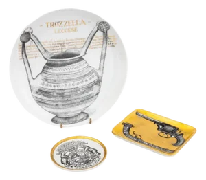 Fornasetti Porcelain Tableware, 3 Pcs.