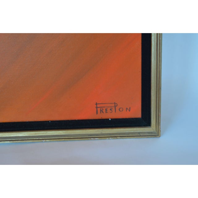 Signed Large Abstract Oil on Canvas With Relief by Preston. Usa, 21st Century For Sale In Los Angeles - Image 6 of 10