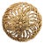 Vintage 1960s Signed Napier Round Goldtone Flower Brooch For Sale
