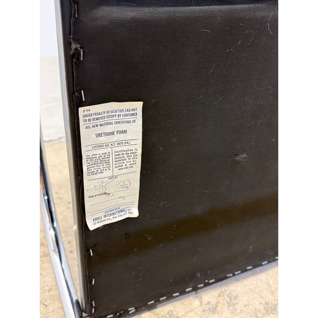 Mies Van Der Rohe Tubular Brno Black Leather 245 Chair for Knoll, 1980s For Sale - Image 14 of 14