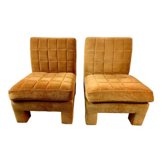 Milo Baughman for Thayer Coggin Slipper Chairs - a Pair For Sale