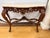 Rococo Rococo Style Marble Top Carved Walnut Console Table For Sale - Image 3 of 6
