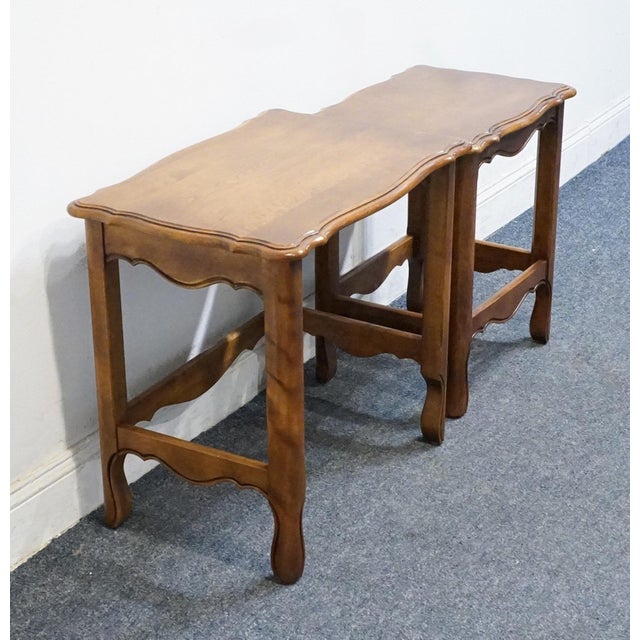 Wood Ethan Allen Country French Collection Solid Birch Accent Nesting End Tables 26-8305 For Sale - Image 7 of 18