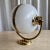 Mid-Century Modern Mid-Century Italian Milk Glass and Brass Wall Lamp, 1970s For Sale - Image 3 of 12