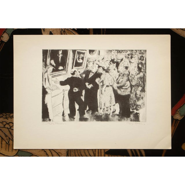 1939 After Peggy Bacon "Esthetic Pleasure", First Edition Period Offset Lithograph For Sale In Dallas - Image 6 of 9