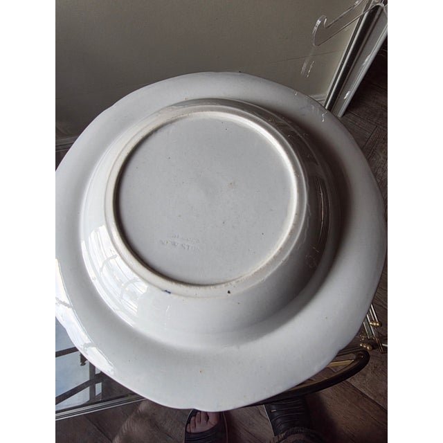 White Spode New Stone Pattern Dish For Sale - Image 8 of 9