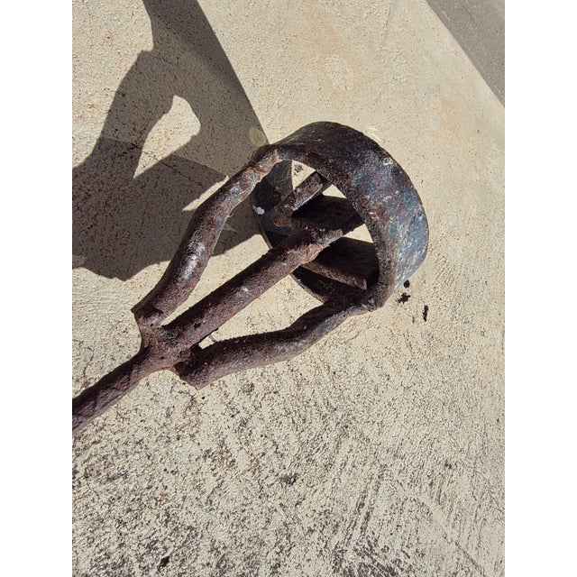 Very old rustic western branding Iron with a w or an m.