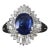 Late 20th Century Rare 2.39ct Gia Burma No Heat Sapphire & 0.55ct Platinum Ring, Size 6 For Sale