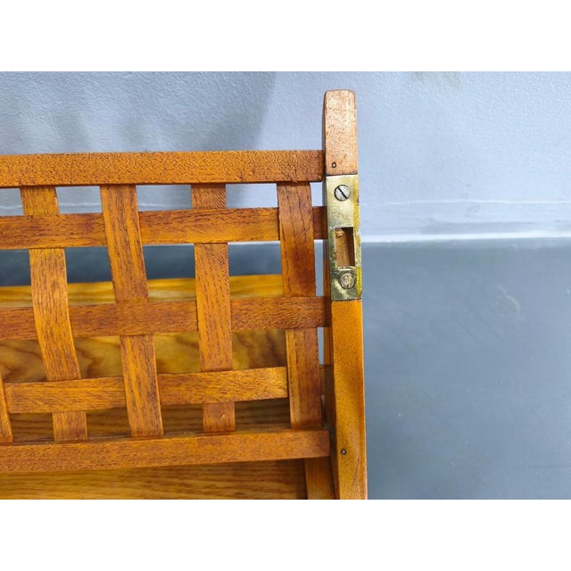 Mid-Century Modern Folding Wall Shelves from Uluv, Czechoslovakia, 1960s, Set of 2 For Sale - Image 10 of 11