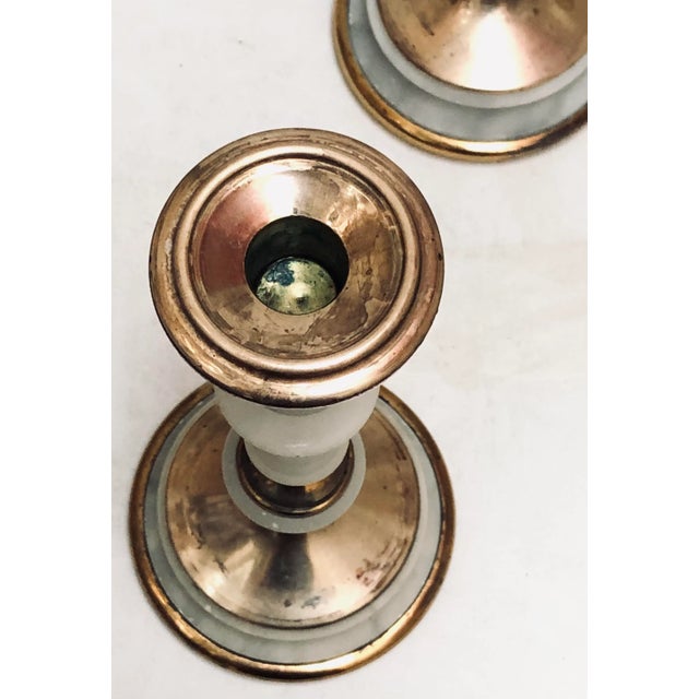 French Alabaster Candlesticks For Sale - Image 4 of 6