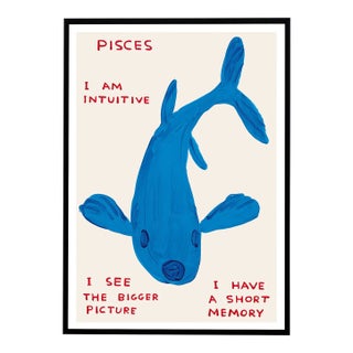 David Shrigley Pisces Signs of the Zodiac Lithograph Poster (Individual), 2021 For Sale