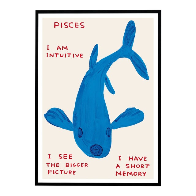 David Shrigley Pisces Signs of the Zodiac Lithograph Poster (Individual), 2021 For Sale