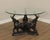 High Quality Dining Or Center Table Base With Trio of Cast Bronze Elephants Supporting Round Beveled Glass Top, Possibly...