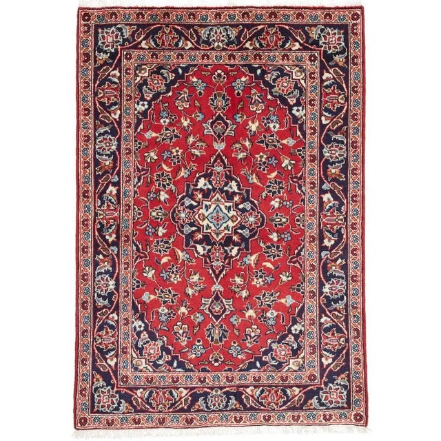 Kashan rug | Knot density: approx. 200.000 knots/m² | Material: 100% virgin wool (pile), 100% cotton (warp) | Size: 101 x...